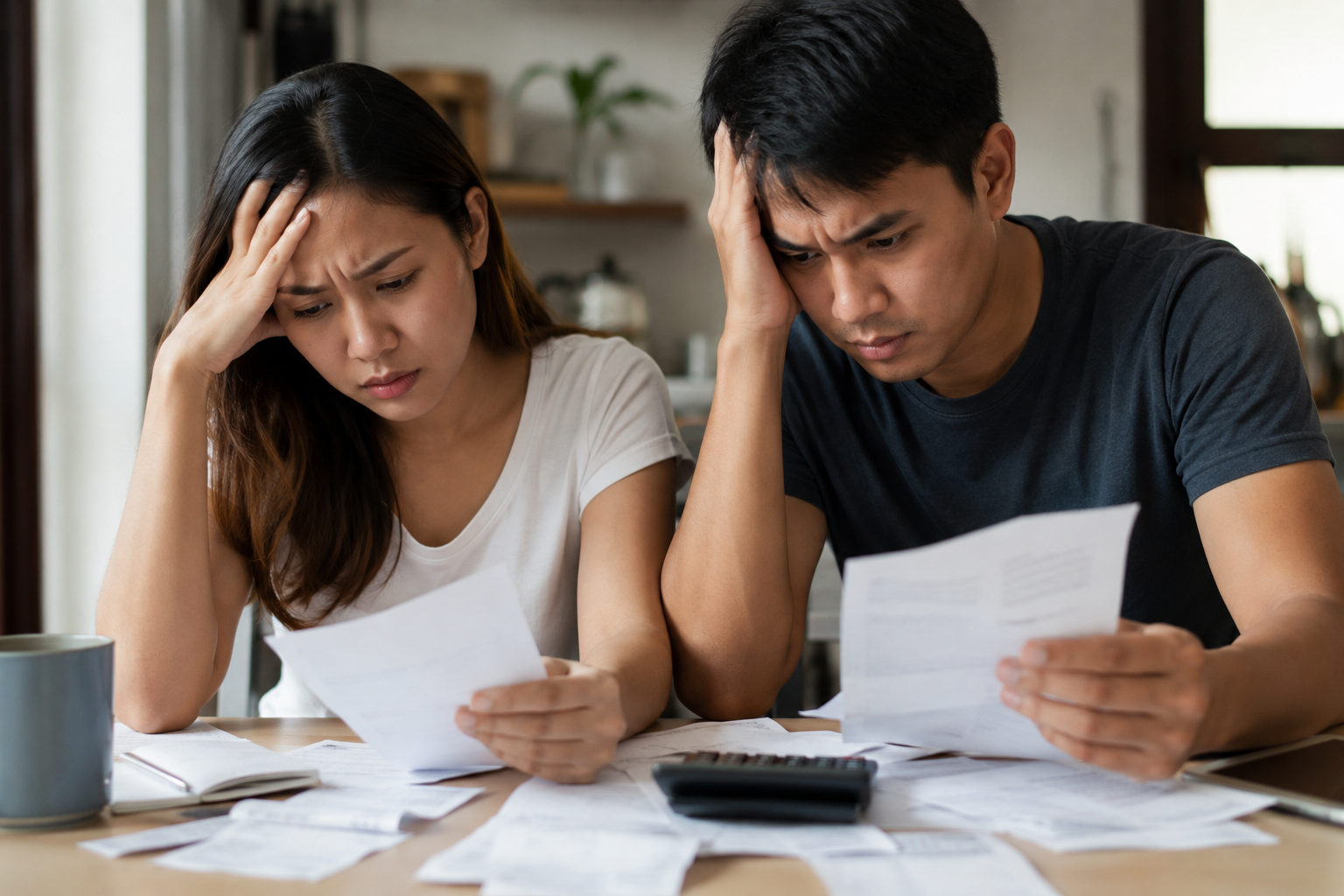 Stressed couple